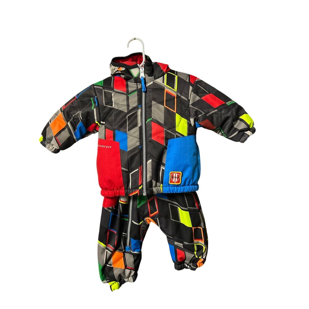 Obermeyer 0-6 months two piece ski / snowsuit set for newborn infant.